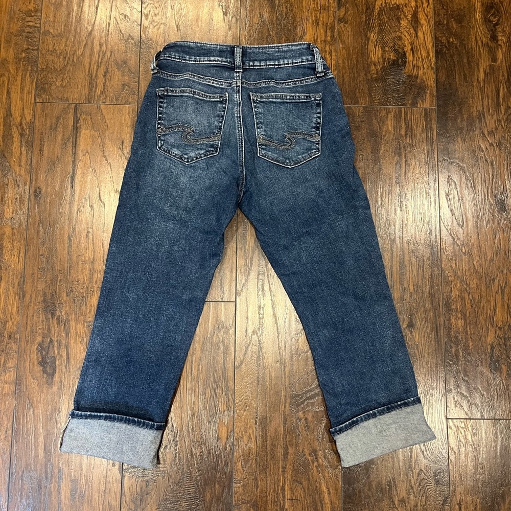 Silver Jeans Dark Blue Capri - Picture 3 of 4